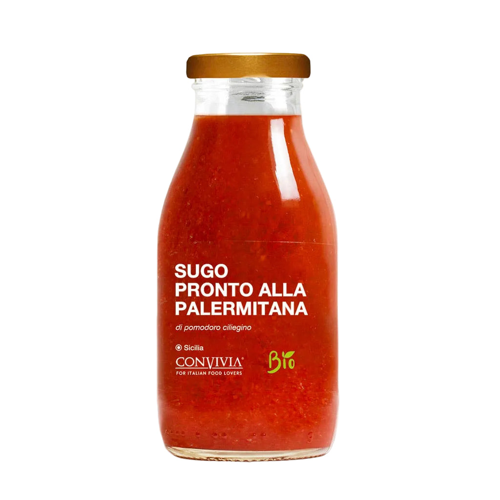 Sos de rosii cherry bio in stil palermitana gata, 250gr Convivia