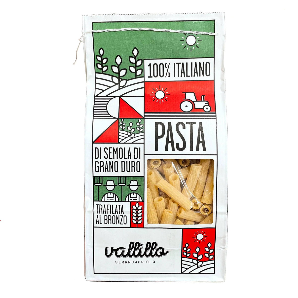 Maccherone Rigato - Paste artizanale italiene 100%, 500gr Vallillo