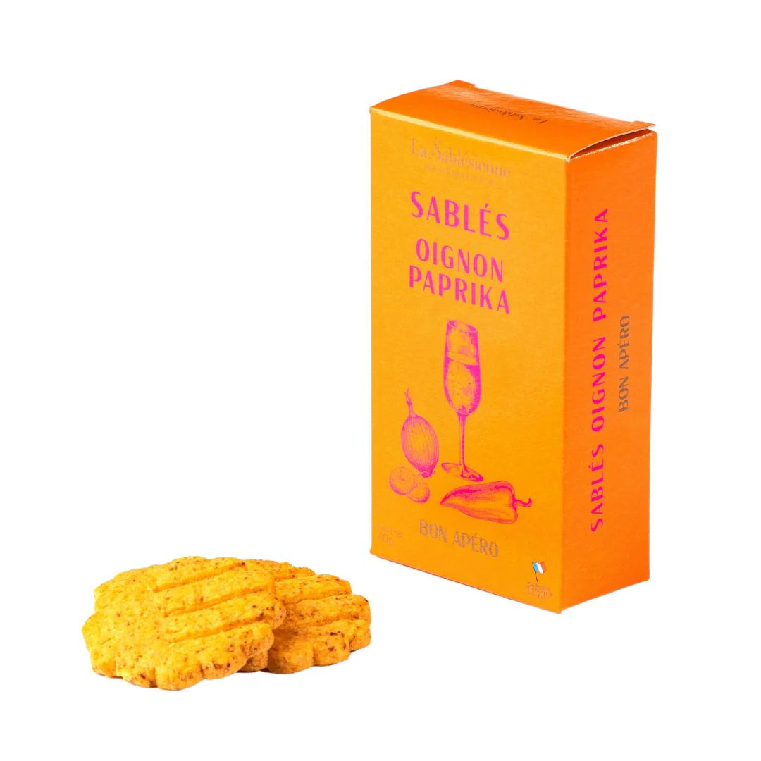Biscuiți Artizanali Sablés Sărați cu Ceapă și Paprika Le Sablésienne, 40g
