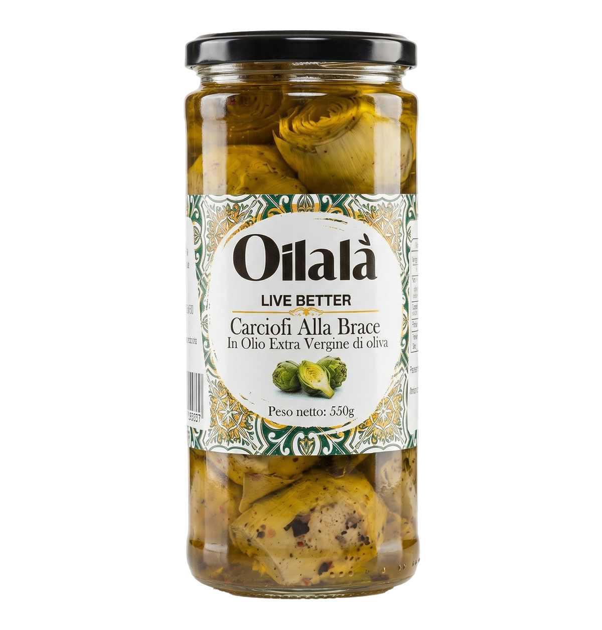 Inimi de anghinare pe gratar in ulei de masline extravirgin, 550 gr -  Oilala
