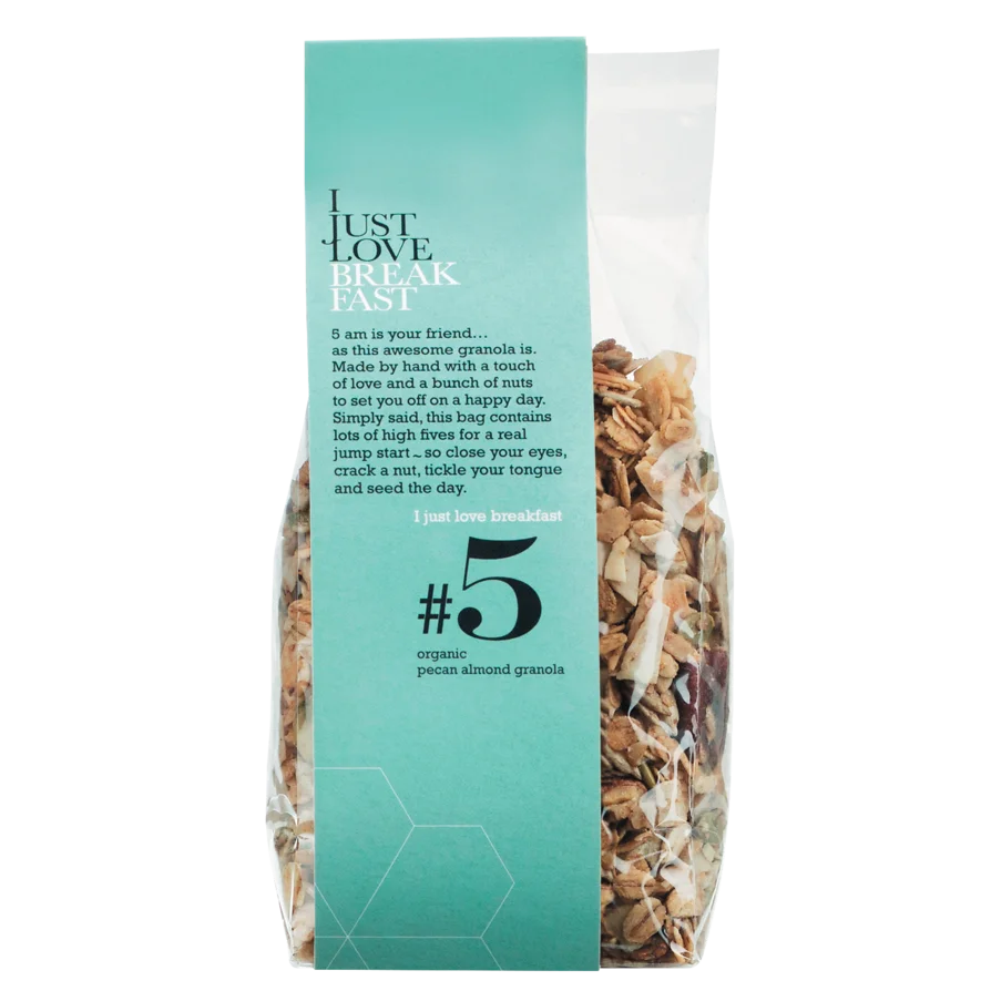 #5 Muesli crocant cu nuci pecan și migdale, organic - 250gr I Just Love Breakfast