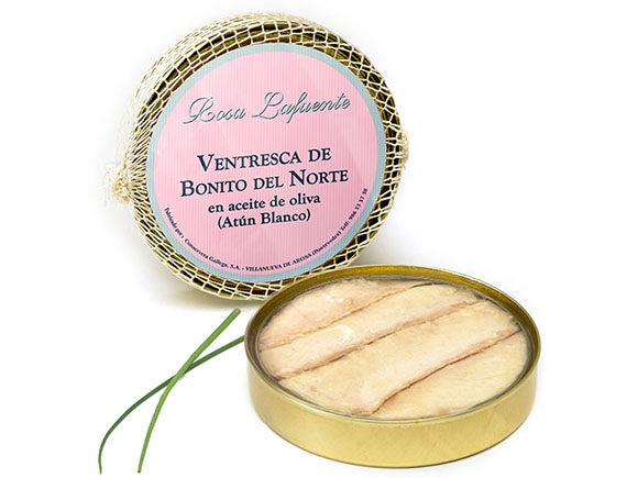 Burtă de ton alb nordic în ulei de măsline, 111g Rosa Lafuente